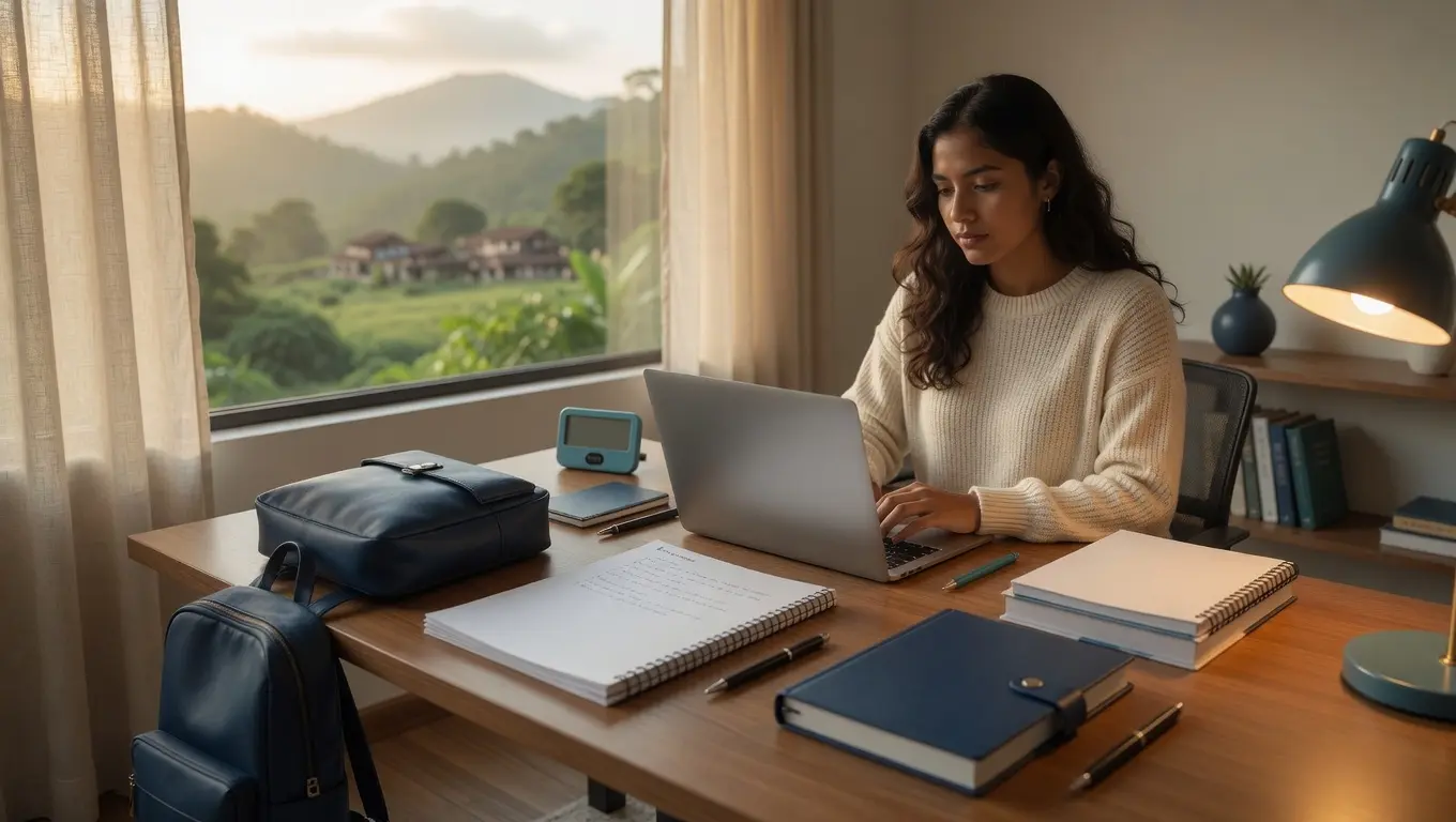 Estudiante universitario en Baja Verapaz, Guatemala