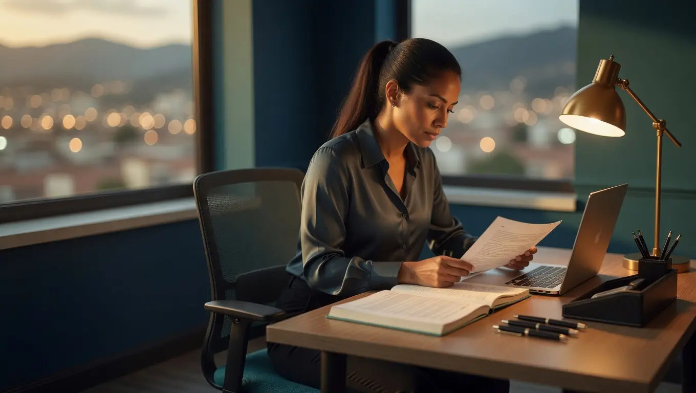 Estudiante universitario en San José del Golfo, Guatemala