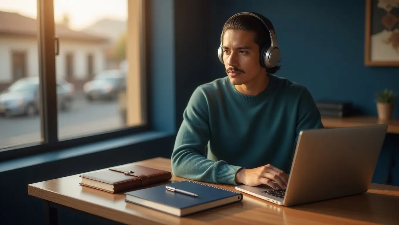 Estudiante universitario en San Pedro Sacatepéquez, Guatemala