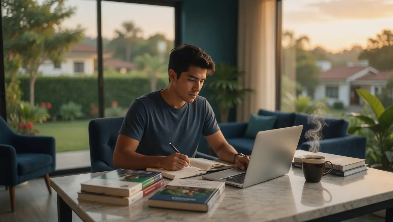 Estudiante universitario en Villa Nueva, Guatemala
